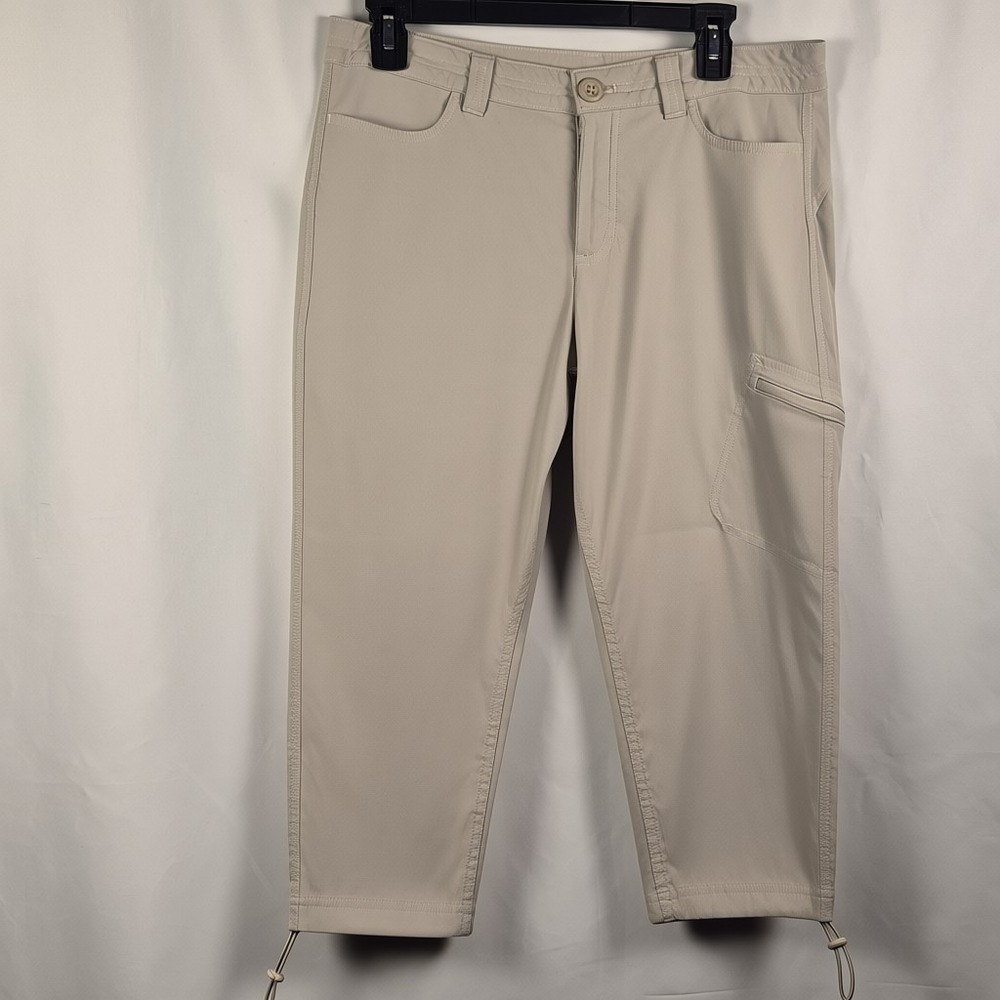 Eddie Bauer Horizon‎ Guide Capri Pants Women 10 Tan  Outdoor Hiking D1281054